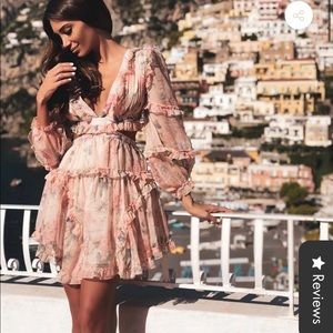 Catwalk Connection Flora Pink Mini Dress - Size L